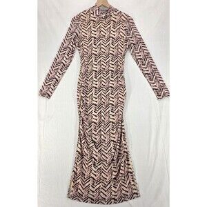 NWT Heartloom Sydney Mesh Midi Dress Women's M Long Sleeve Slim Fit Indie Sleaze